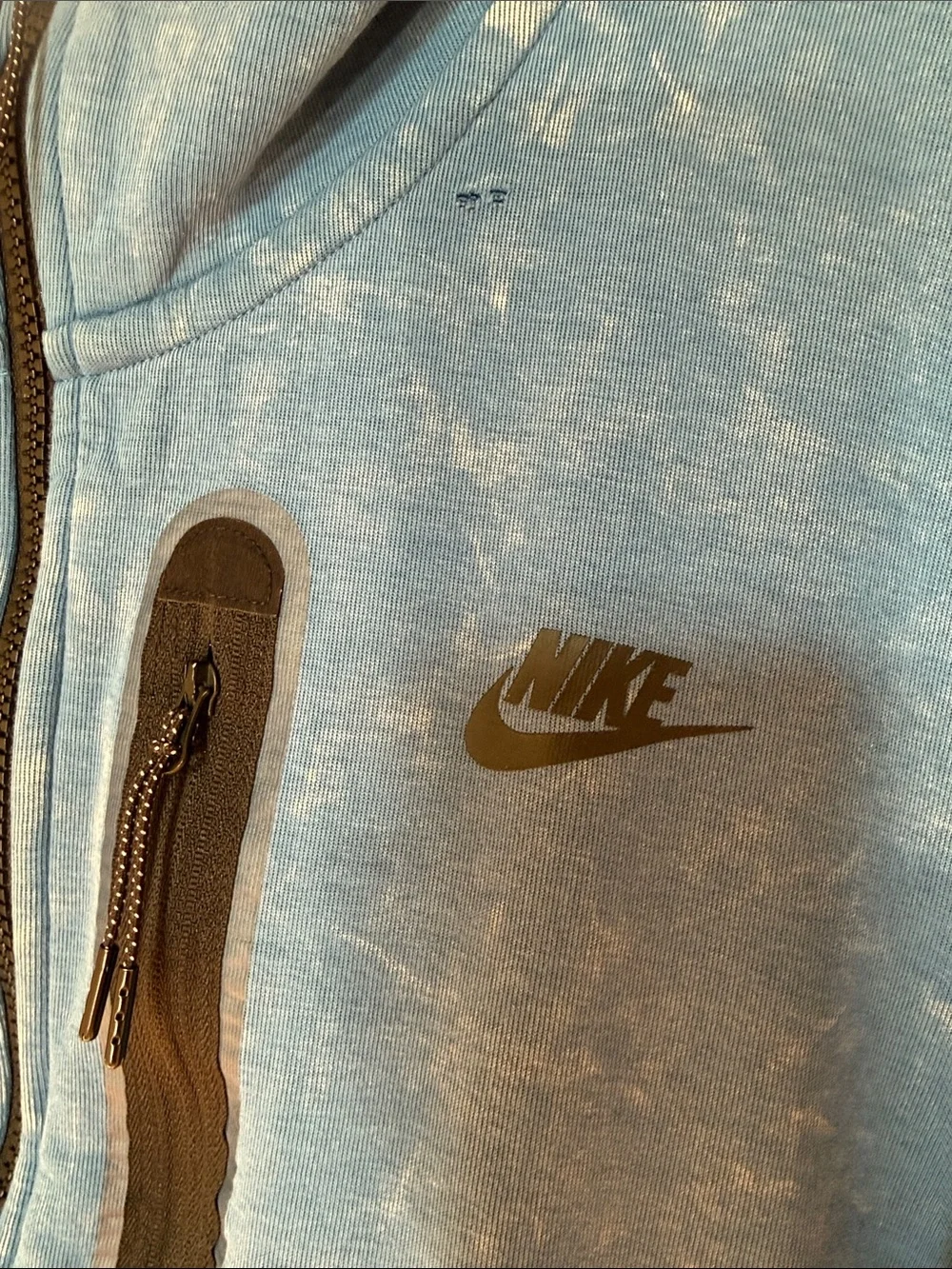 Nike Sky Blue Washed Full-Zip Hoodie